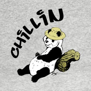 Chillin Panda a touch of color T-Shirt